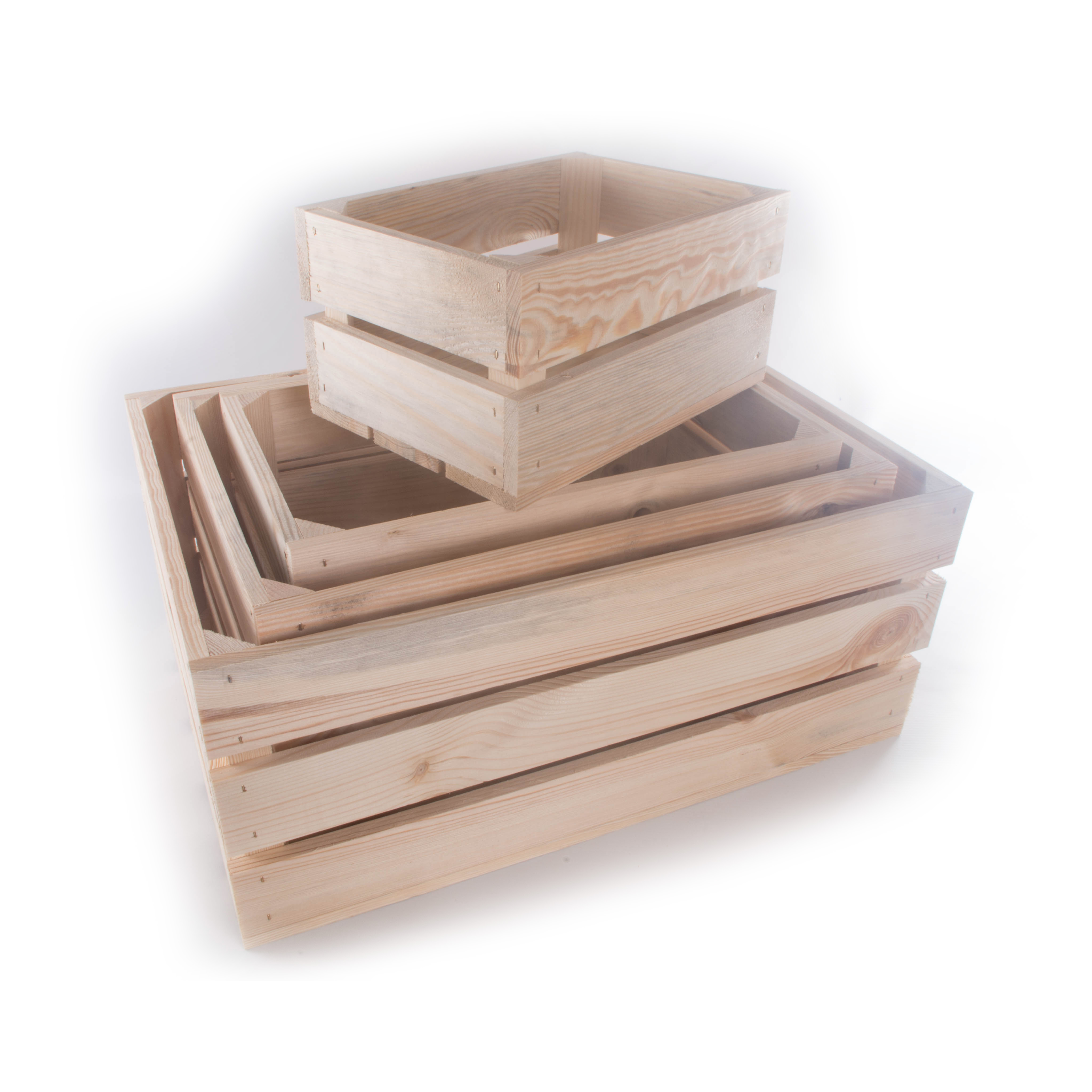plain wooden crates