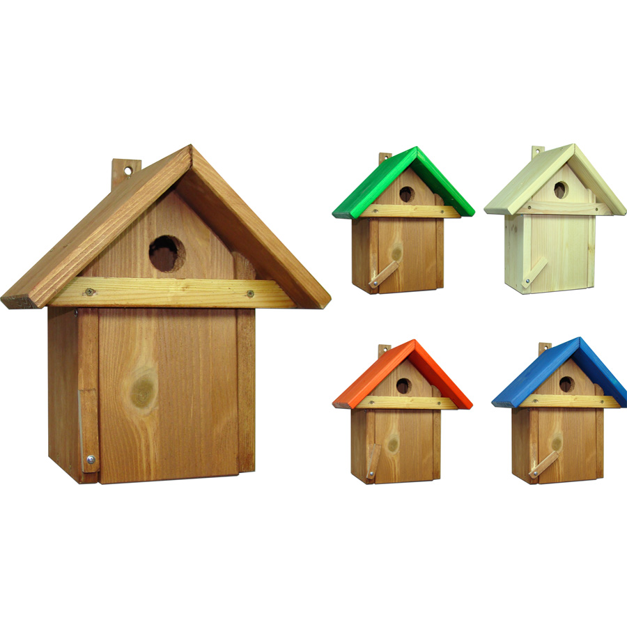 Handmade Wooden Bird Nest Boxes 30mm Hole Solid Hanging