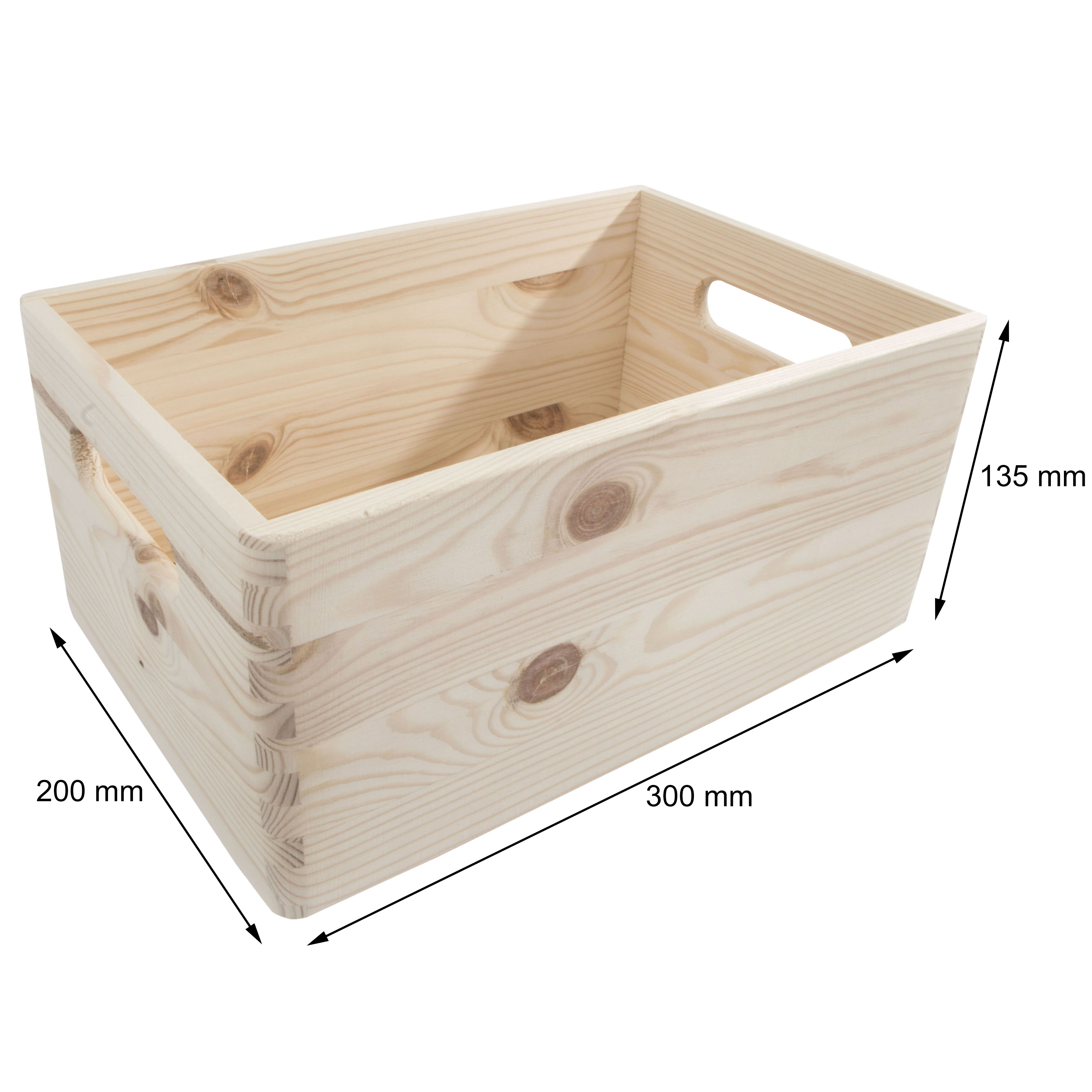 Medium Wooden Toy Chest Trunk Storage Box With Hinged Lid