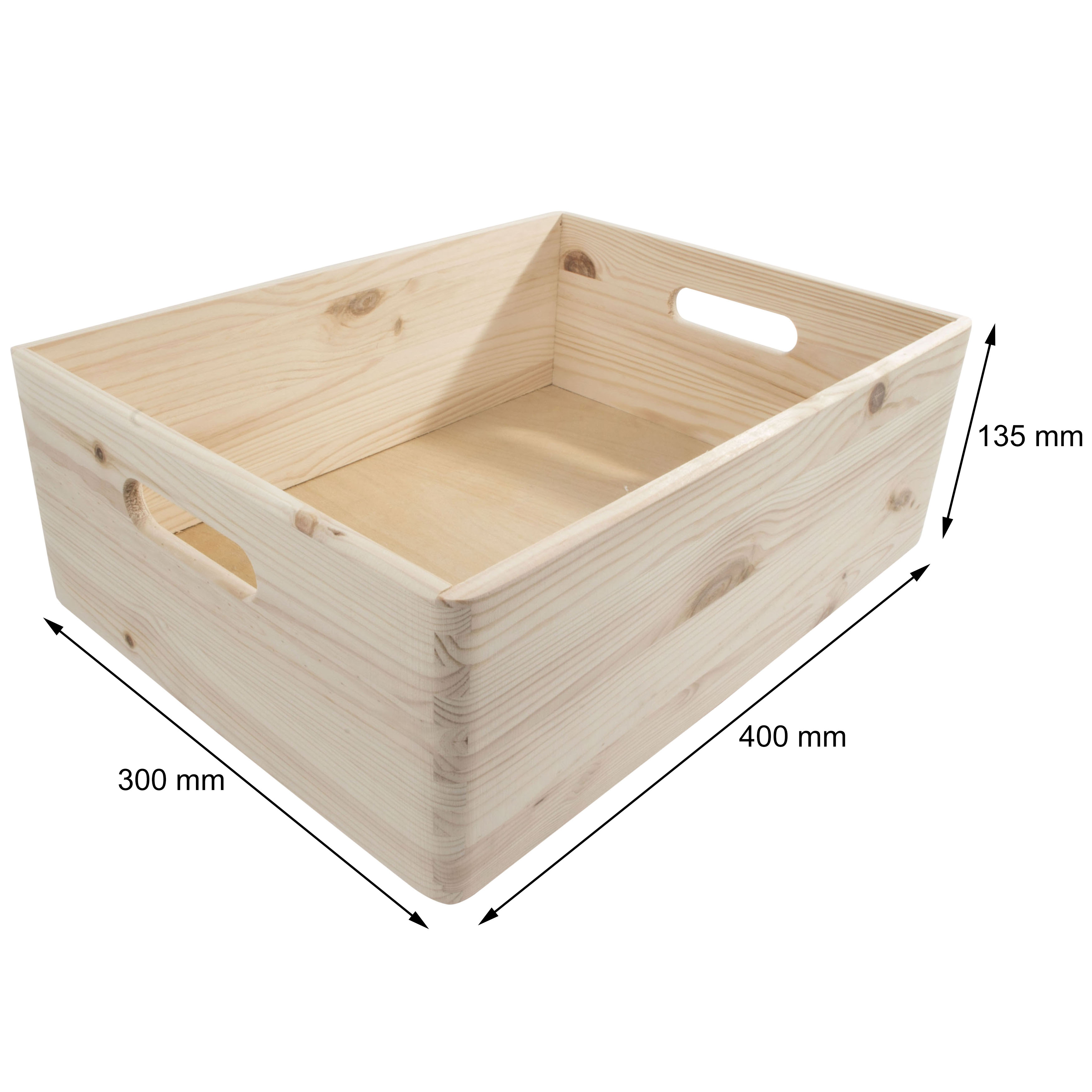 Trinket box Storage Box Box for toys,40x30x23cm Whit Handle in Multi Colors Large Wooden Box
