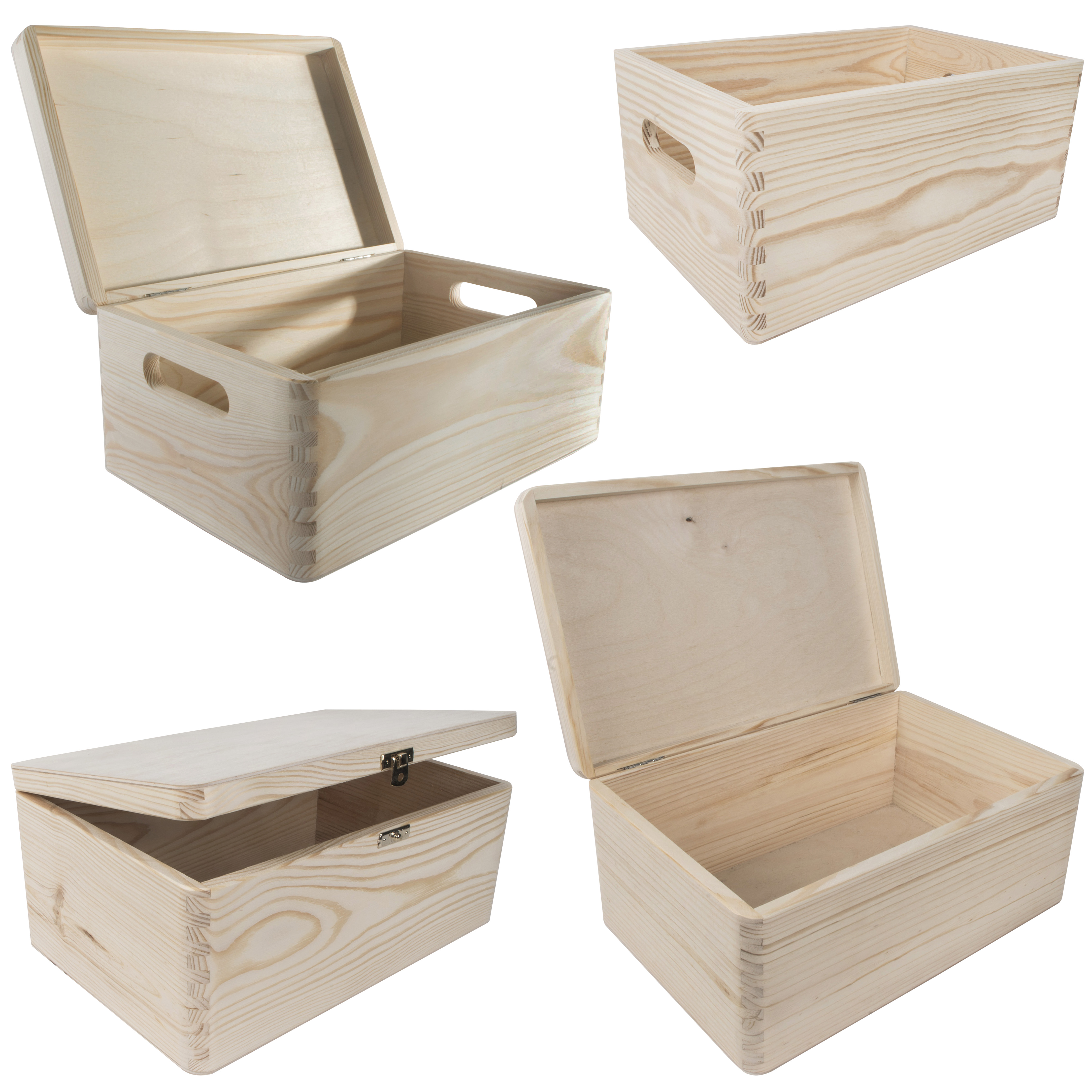 Wooden Storage Chest Box 30x20x13cm Choice Of Natural