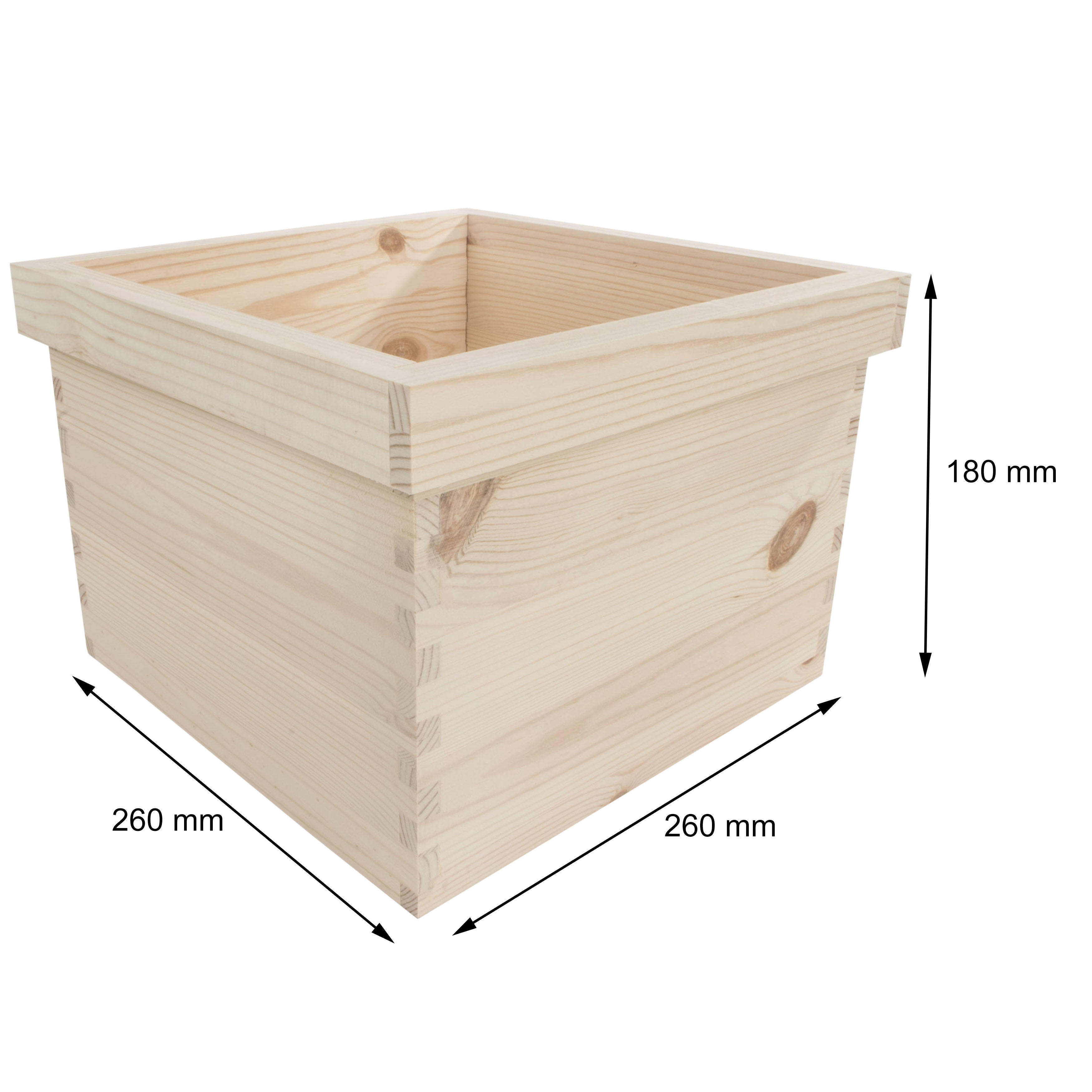 large square wooden box