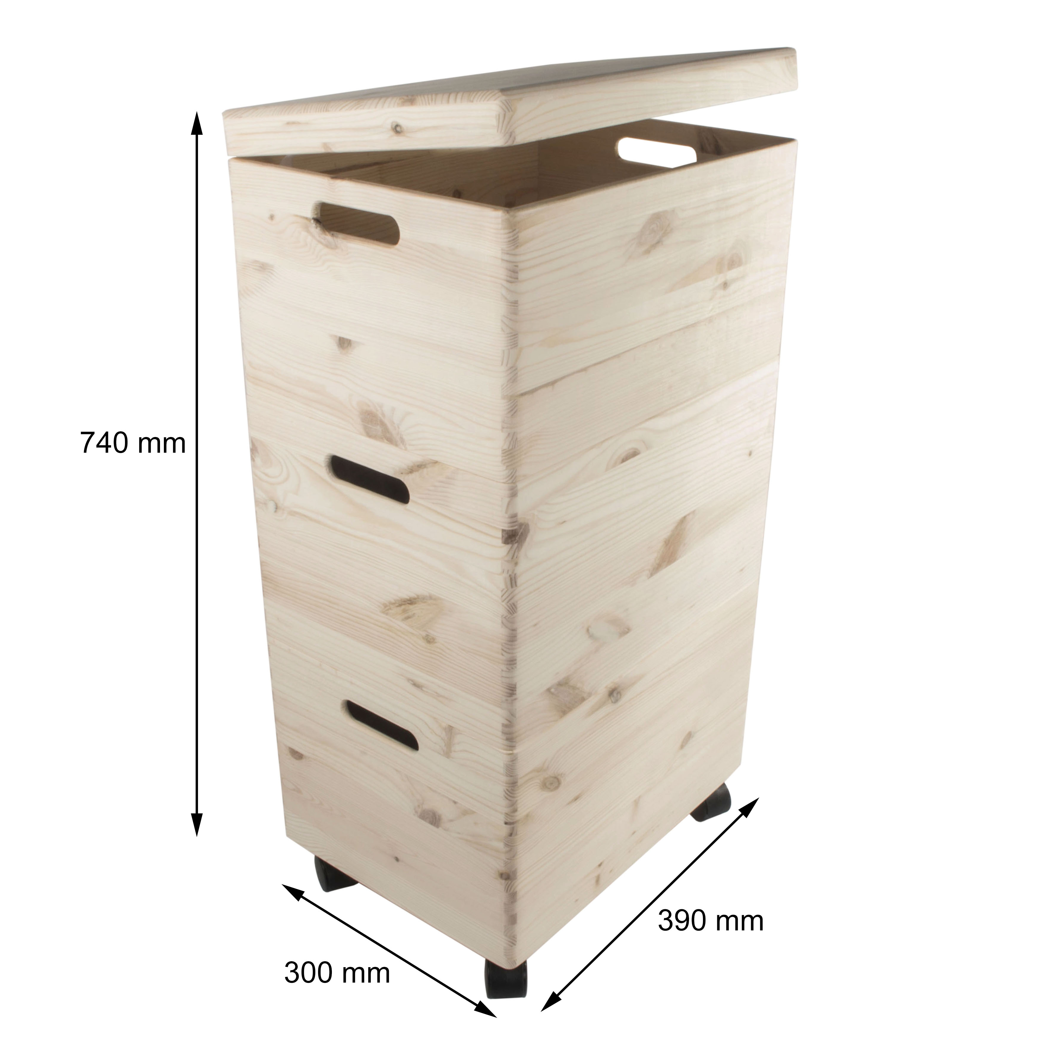 Jewellery Boxes 3x Large Stackable Plain Wooden Toy Box Storage