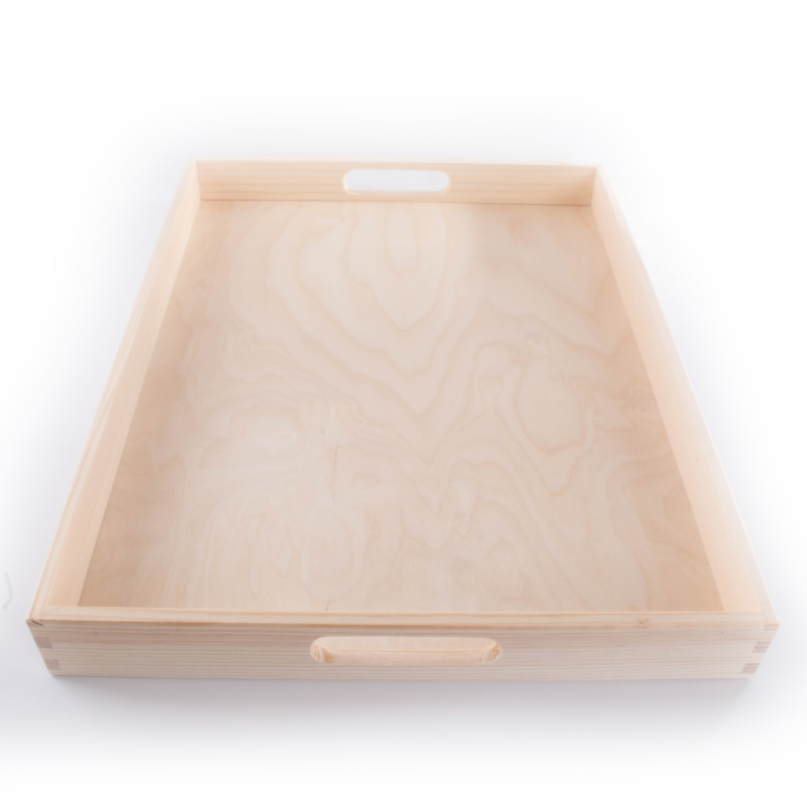 large wooden tea tray