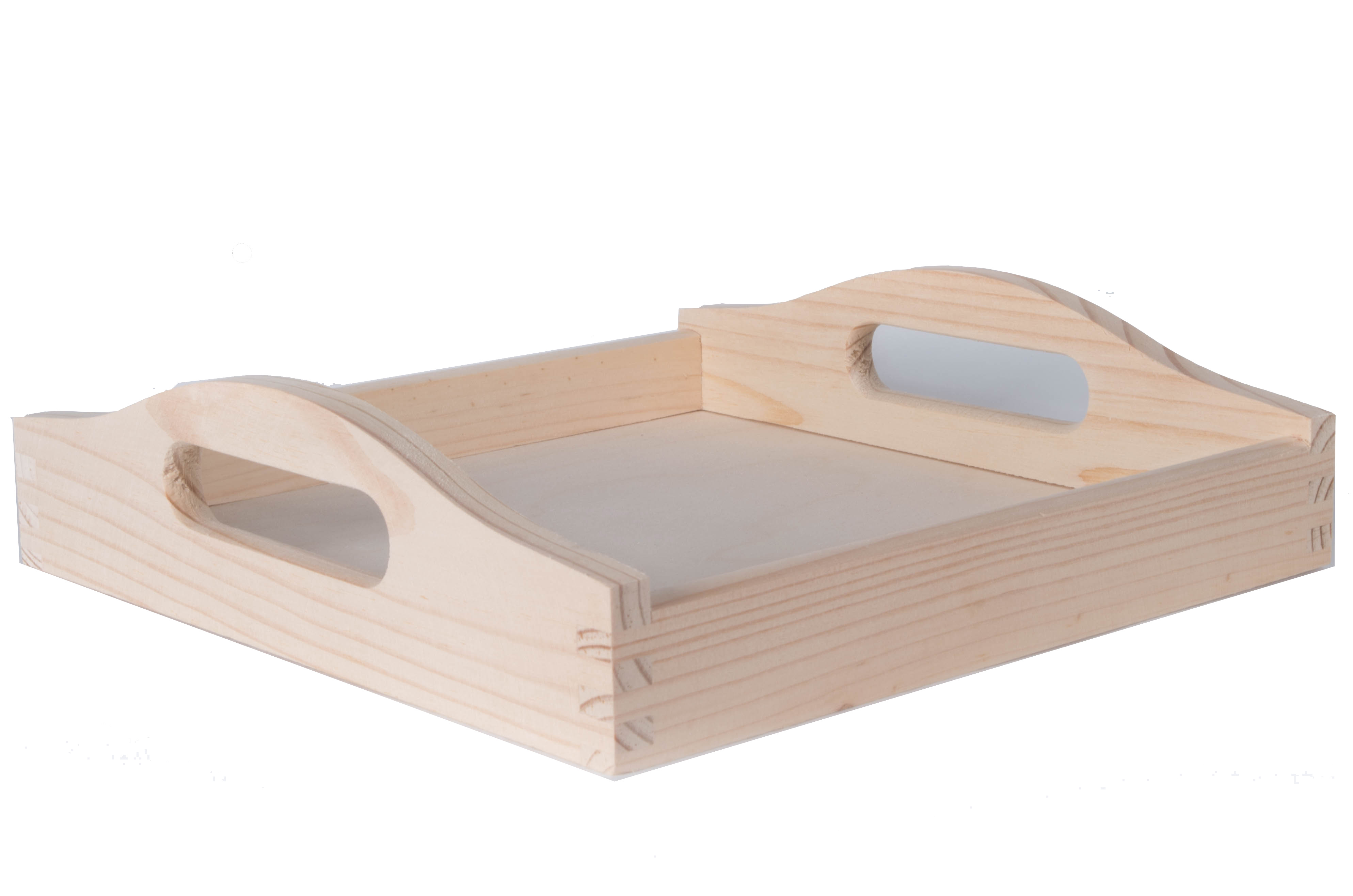 wooden tea tray with handles